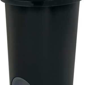 Sterilite Ultra 10819002 Waste Basket, 2.6 gal Capacity, Plastic, Black, 13-3/8 in H