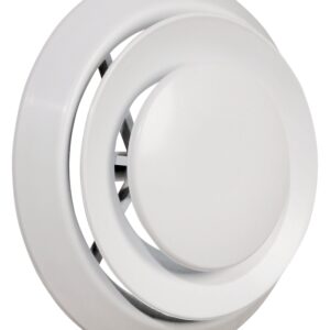 Imperial DR-06 Series Premium Air Diffuser with Collar, 6 in Duct Opening, Steel, White