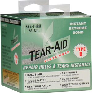 Tear-Aid D-ROLL-B-20 Vinyl Repair Patch Kit, B, Green