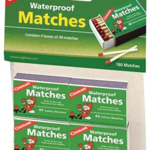 Coghlan's 940BP Waterproof Matches, 40-Stick, Wood Stick