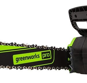 Greenworks Pro 2019902 Chainsaw, Battery Included, 4 Ah, 80 V, Lithium-Ion, 32 in Cutting Capacity, 18 in L Bar