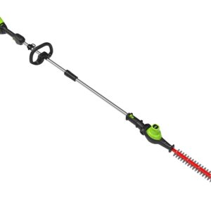Greenworks 2305102 Hedge Trimmer, Battery Included, 2 Ah, Lithium-Ion, 1.2 in Cutting Capacity, 20 in Blade