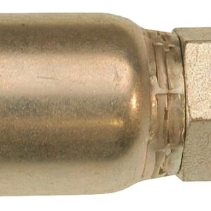 Gates MegaCrimp G25100-0808 Hose Coupling, 1/2 x 1/2 in Dia, 2.87 in, 1/2-14, Crimp x NPTF, Straight Angle, Steel, Zinc