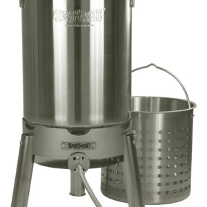 Bayou Classic KDS-144 Cooker Kit, 58,000 Btu, Propane, 1-Burner, Stainless Steel