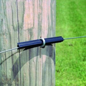 Zareba HT4FTI25/500-540T Fin-Tube Insulator, Steel, Polyethylene, Black