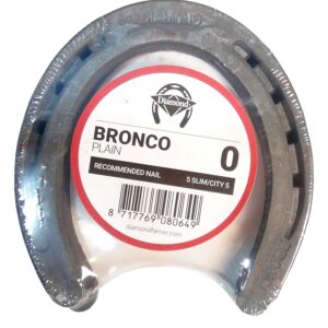 Diamond Farrier 0PLAINPR Bronco Plain Horseshoe, 5/16 in Thick, 0, Steel