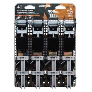 Keeper 03508-V Tie-Down, 1 in W, 8 ft L, Camouflage, 400 lb, S-Hook End Fitting