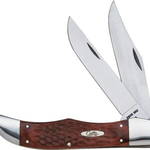 Case 189 Folding Knife, 4.1 in L Blade, Tru-Sharp Surgical Stainless Steel Blade, 2-Blade, Brown Handle