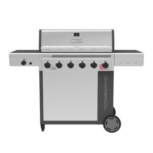 Char-Broil 463229021 Gas Grill, 60,000 Btu, Liquid Propane, 6-Burner, Chef's Tray, 10,000 BTU Side Burner, Cabinet Storage