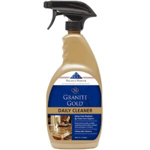 Granite Gold GG0032 Daily Granite Cleaner, 24 oz, Liquid, Lemon Citrus Fragrance, Clear