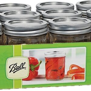 Ball 60000 Mason Jar, Regular Mouth, 8 oz, Glass, Clear