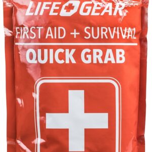 LifeGear 41-3819 First Aid Kit, 88-Piece, Red