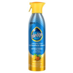 Pledge 72354 Cleaner, 9.7 oz Can, Citrus, Clear