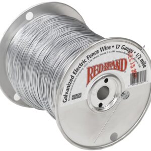 Red Brand 85617 Electric Fence Wire, 17 ga Wire, Steel Conductor, 1/2 mile L