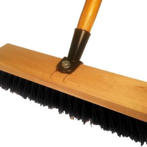 Simple Spaces 93410 Deck Scrub Brush with Handle, 3 in L Trim, 10 in W Brush, 56 in OAL