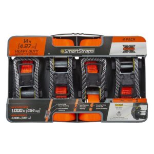 SmartStrap 249 Tie-Down, 1-1/4 in W, 14 ft L, Steel, Orange, 1000 lb