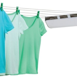 Honey-Can-Do DRY-03113 Retractable Outdoor Dry, 34 ft L, Steel, White