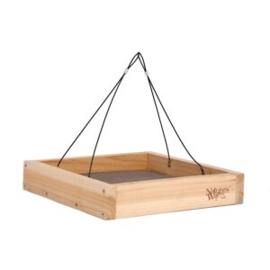 Nature's Way CWF3 Platform Feeder, Hanging, Mixed, Peanuts, Sunflower, Cedar, 2-1/4 in H