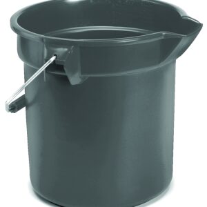 Rubbermaid Professional Plus FG296300GRAY Bucket, 10 qt Capacity, 10-1/2 in Dia, Polyethylene, Gray