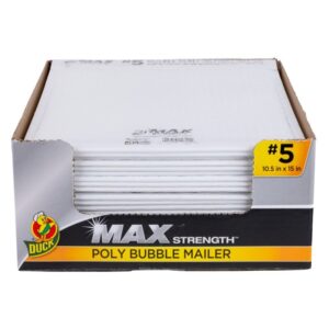 Duck Max Strength 288118 #5 Bubble Mailer, #5, White, Self-Seal