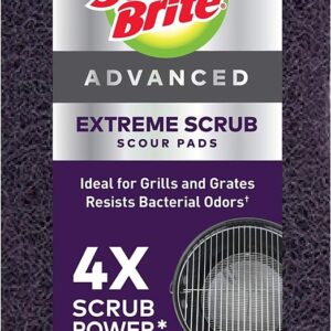 Scotch-Brite 77222-R Extreme Scrub Scour Pad, 4.4 in L, 2-1/2 in W, Purple