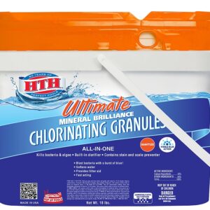HTH Ultimate Mineral Brilliance 22008 Chlorinating Granule, Powder, Chlorine-Like, 18 lb