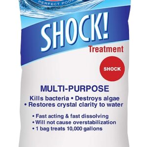 HTH 52017 Shock Treatment, Solid, Chlorine-Like, 13.3 oz Pouch