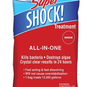 HTH Super Shock 52019 Pool Treatment, Solid, Chlorine-Like, 1 lb