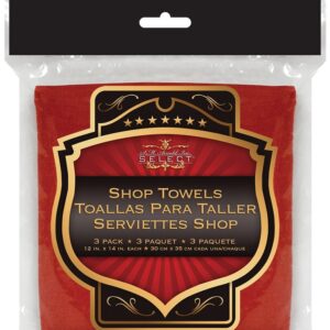 SM Arnold SELECT 85-760 Shop Towel, 14 in L, 12 in W, Red