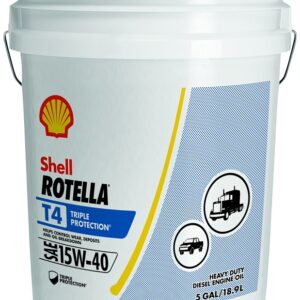 Shell Rotella T4 550045128 Engine Oil, 15W-40, 5 gal Pail