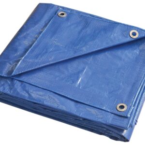 ProSource T2030BB90 Tarpaulin, 30 ft L, 20 ft W, 5 mil Thick, Polyethylene, Blue