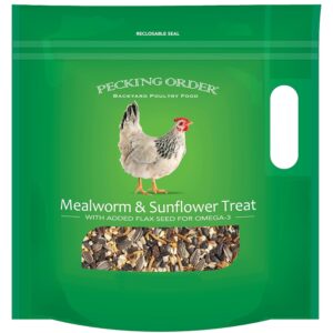 Pecking Order 009328 Mealworm/Sunflower Chicken Treat, 3 lb Bag