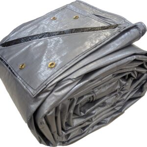 Dize Weathermaster HD3348 Hay Bale Cover, 33 ft L, 48 ft W, Polyethylene, Black/Silver