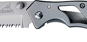 Gerber 22-48443 Folding Pocket Knife, 3.01 in L Blade, HCS Blade, 1-Blade, Silver Handle