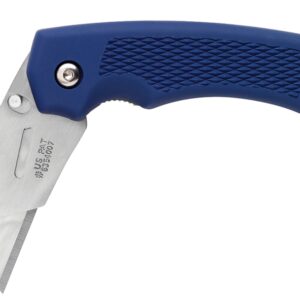Gerber 31-000669 Folding Knife, 1.1 in L Blade, Stainless Steel Blade, 1-Blade, Textured Handle, Blue Handle