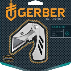 Gerber 31-000345 Folding Knife, 1-1/2 in L Blade, Stainless Steel Blade, 1-Blade, Silver Handle