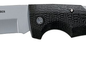 Gerber 46069 Folding Knife, 3.76 in L Blade, 420HC Stainless Steel Blade, Comfort Grip, Tacky Handle, Black Handle