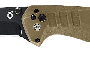 Gerber 31-003571 Haul Pocket Knife, 3.1 in L Blade, Stainless Steel Blade, Coyote Brown Handle