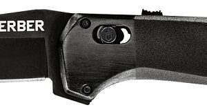 Gerber Highbrow Series 31-003674 Folding Knife, 3-1/2 in L Blade, Steel Blade, 1-Blade, Smooth Handle, Black Handle