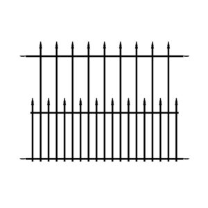 Nuvo Iron TEQF2 Tiger Eye Double Panel, 48 in H, Metal, Black