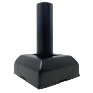 Nuvo Iron Legacy POPB1TXB Post on Plate Post Base, Steel, Textured Black, Galvanized