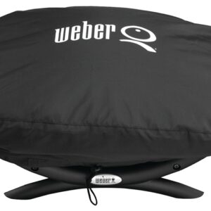 Weber 7110 Grill Cover, 17-1/4 in W, 12-1/2 in H, Polyester, Black