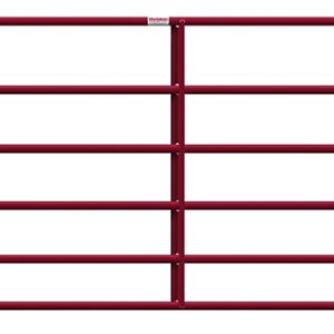 Behlen Country 40130121 Utility Gate, 144 in W Gate, 50 in H Gate, 20 ga Frame Tube/Channel, Red