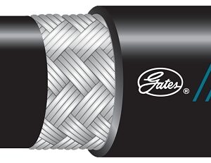 Gates MXT 70276 Wire Braid Hose, 0.675 in OD, 3/8 in ID, 400 ft L, 4800 psi Pressure, Synthetic Rubber, Black