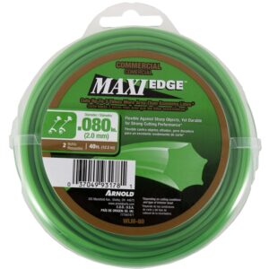 Arnold Maxi Edge Series WLM-80 Trimmer Line, 0.080 in Dia, 40 ft L, Polymer, Green