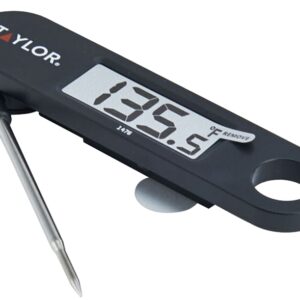 Taylor 1476 Probe Thermometer,-40 to 230 deg C, LCD Display, Black