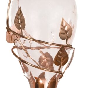 Perky-Pet 8110H-1 Bird Feeder, 32 oz, 4-Port/Perch, Glass/Metal, Beige, 13.2 in H