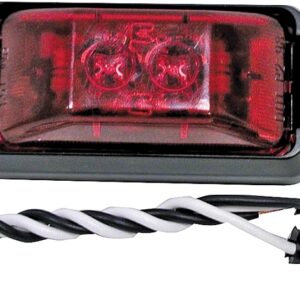 PM V153KR Marker Light Kit, 12 V, LED Lamp, Red Lens, Bracket Mounting