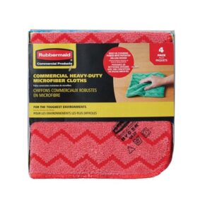Rubbermaid 2190707 Cloth, 16 in L, 16 in W, Microfiber, Multi-Color