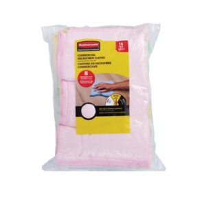 Rubbermaid 2190705 Light Commercial Cloth, 16 in L, 16 in W, Microfiber, Multi-Color